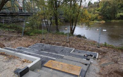 Leineufer-Terrassen Freden: Neues Schmuckstück an der Leine kurz vor der Fertigstellung